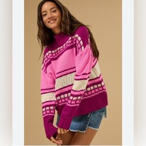 NEW ALTAR’D STATE- Chandler Sweater in Pink